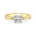 thumbnail image 4 of IGI Certified 1 Carat Cushion Shape Lab Grown Diamond Engagement Ring | 14K Yellow Gold | Ivory Vintage Solitaire Diamond Ring | FG-VS Quality Friendly Diamonds, 4 of 6