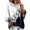 White, variant on Womens 3/4 Sleeve Hoodies Retro Floral Pattern Oversized Pullover Hooded Sweatshirt Trendy Fall Outfits Casual Drawstring Hooded Tops