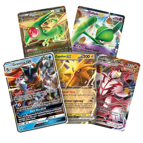 5 Count Holographic Jumbo Trading Card Lot – Compatible with Pokémon TCG – No Duplicates