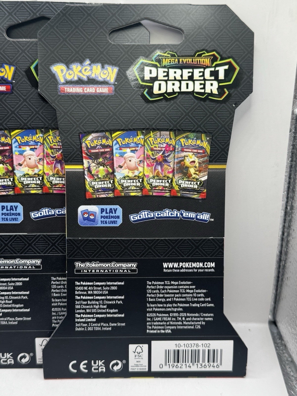 2026 Pokemon Mega Evolution Perfect Order Booster Packs - Lot of 4
