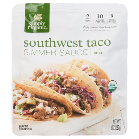 Simply Organic Southwest Taco Simmer Sauce サウスウエスト タコ 8oz(227g) オーガニック ビーガン 有機 海外 アメリカ 有名ブランド 米国 お取り寄せ