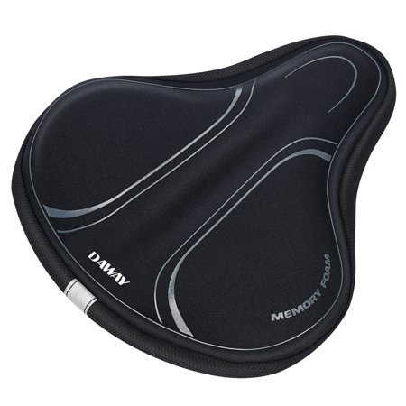 DAWAY Housse de Siège de Vélo en Mousse à Mémoire de Forme - C3 Coussin de Selle de Vélo d'Exercice Extra Doux pour Femmes Hommes, Adapté pour Vélos d'Intérieur, Vélos de Montagne, Route Extérieure