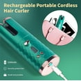thumbnail image 4 of Automatic Curling Iron, Hair Curling Iron for Hair Styling, Cordless Auto Hair Curler, with 6 Temps and Timers, Auto Shut-Off, Fast Heating, Rechargeable Cordless Hair Curler 1 (Green) (Green), 4 of 5