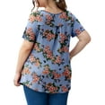 thumbnail image 4 of a.Jesdani Women's Plus Size Tunic Tops Short Sleeve V Neck Casual Blouses M-4X, 4 of 10