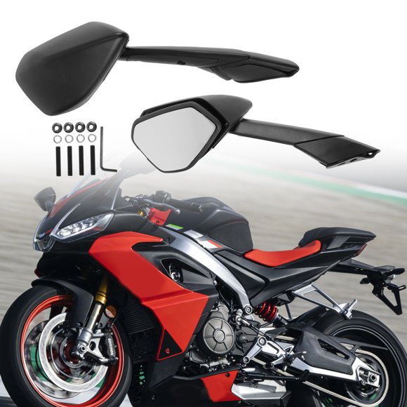 Unique Bargains Motorcycle Rear View Mirrors Diamond Side Mirrors Mount Replacement for Aprilia RS660 2021-2024 for Aprilia RSV4 2019-2025 1 Set