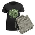 thumbnail image 5 of CafePress - Skulls Shamrock Women's Dark Pajamas - Women's Short Sleeve Print T-Shirt and Pants Dark Cotton Pajama Set, 5 of 7