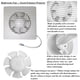 thumbnail image 5 of Extractores de aire para ventilación de ventanas, funcionamiento silencioso y ahorro de energía Extractor de aire de 4 pulgadas de diámetro con válvula de retención de cierre automático que evita la, 5 of 5