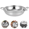 thumbnail image 3 of 2pcs Handle Stainless Steel Anti-spill Hot Pot Cooking Pot Kitchen Hot Pot Thicken Pot, 3 of 8