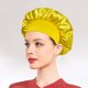 thumbnail image 1 of Gorro de dormir de satén elástico de ala ancha para mujer, gorro de quimioterapia, gorro para el cuidado del cabello de color sólido, 1 of 6