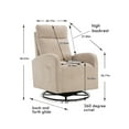 thumbnail image 7 of Clipeyh Storage Pocket Glider Rocking Chair, Black, 7 of 7