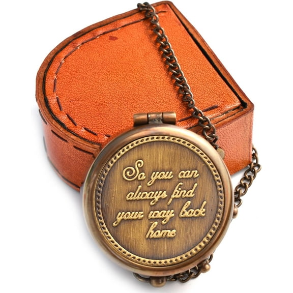 So You Can Always Find Your Way Back Home'' Engraved Compass,Romantic Gift Ideas for Him/Her - Gift for Women, Aniversity Gifts for Men, 50th/25th Wedding Anniversary, Baptism Religious Christian