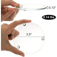 thumbnail image 2 of WWS-Set of 6 Round Glass Drink Coasters, 3.5 Inch Crystal Coasters Decorative Glass Plates Clear Glass Coasters for Mugs, Cups, Dining Tables, Office, Kitchen, Home Decor and Parties, 2 of 4