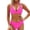 Hot Pink, variant on Swimsuits for Women Over 50, Full Coverage Bikini, Push Up Bikini Top, Push Up Swimsuits for Women, Women Two Piece Bathing Suits Push Up Bikini Set Halter Swimsuit Vintage Swimwear, Army Green L