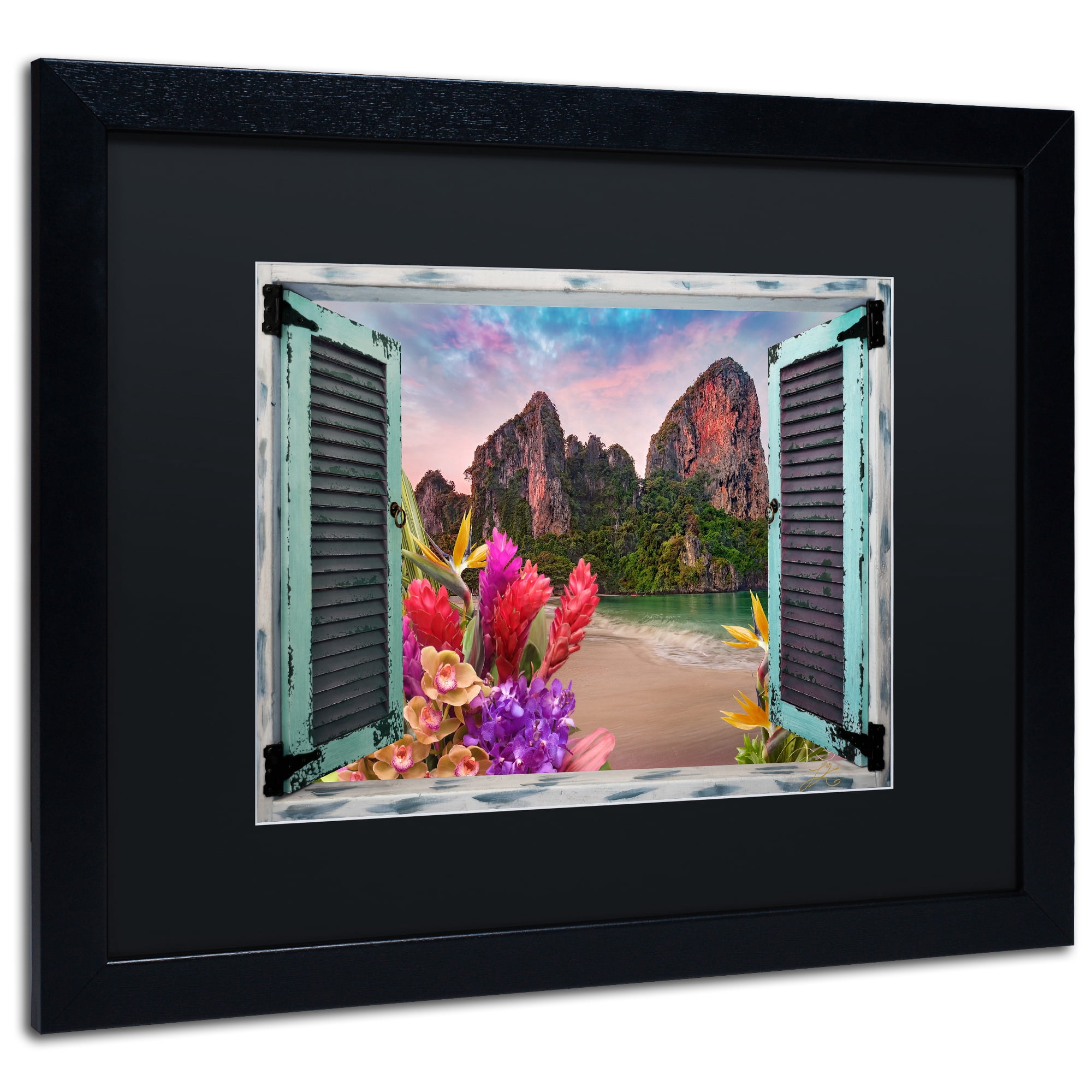 Leo Kelly 'Window to Paradise VI' Matted Framed Art
