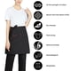 thumbnail image 3 of Delantal de servidor con bolsillos, delantal de cintura para uniforme de café de trabajo, para bolígrafos, cuadernos, pajitas, puntas, 3 of 5