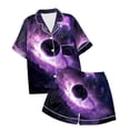 thumbnail image 4 of MIASHUI Kids Girls Pajama Set Print Button-Down Sleepwear Loungewear Clothes Set,Purple,4-5 Years, 4 of 4
