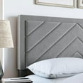 thumbnail image 3 of Sleep Sync Boyd Sleep Barcelona Diagonal Linen Upholstered Platform Bed Frame Grey Queen, 3 of 5