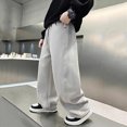 thumbnail image 2 of Boys Sweatpants Athletic Jogger Pants for Boys 5-16 Years Kids Youth Open Bottom Pants with Pockets Kids Grey Sweatpants Size 13-14 Years, 2 of 9