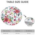 thumbnail image 6 of Water-Resistant Floral Round Tablecloth with Elastic Hem, Durable Polyester Fabric for 44-52 Inch Round Tables, Ideal for Patio or Kitchen, Big Size, 6 of 7