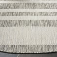 thumbnail image 5 of SAFAVIEH Beach House Boyce Striped Indoor/Outdoor Area Rug, Gray/Ivory, 6'7" x 6'7" Round, 5 of 9