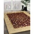 thumbnail image 3 of Ahgly Company Machine Washable Indoor Square Traditional Saffron Red Area Rugs, 6' Square, 3 of 7