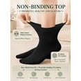 thumbnail image 2 of Comfello Circulatory Diabetic Ankle Socks for Men & Women – 3-Pack – Non-Binding, Extra Wide Moisture Wicking Cotton Socks, 2 of 7