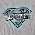 thumbnail image 2 of Superman Man of Steel Shield Women's T Shirt, Athletic Heather, 2X-Large, 2 of 6