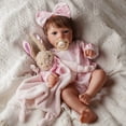 thumbnail image 4 of RSG Reborn Baby Dolls 17 Inches Soft Cloth Body Baby Doll Cute Real Life Baby Dolls with Feeding Accessories for Kids Age 3+, 4 of 11