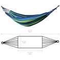 thumbnail image 5 of 280x150cm Double Camping Hammock Cotton Canvas Beach Swing Bed with Spreader Bar, Hommock Replacement for Backyard Porch Balcony Outdoor, 5 of 5