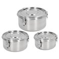 thumbnail image 1 of 3 PCS Portable Stainless Steel Lunch Box，Reusable Lunch Container for Food Fruit Vegetables Snacks and Salad, 1 of 1