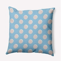 26" x 26" Simply Daisy Polka Dots Polyester Accent Pillow, Carolina Blue Qty 1