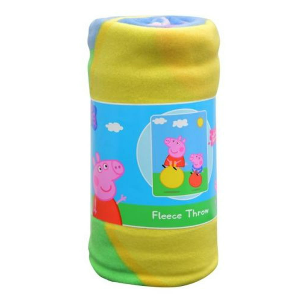 KIds Peppa Pig 45x60 Fleece Throw Blankets