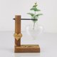 thumbnail image 2 of Jarrón de vidrio transparente hidropónico de amor creativo, contenedor de flores secas de madera, adornos decorativos de escritorio, jarrón de madera, 2 of 5
