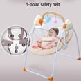 thumbnail image 4 of SIMANLI Electric Baby Swing with Bluetooth, Remote, Toys, 4-Speed Adjustable Infant Swing, Auto Rocking, for Newborns to Toddlers,Brown, 4 of 9