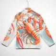 thumbnail image 6 of Three Red Lobsters Artwork Men's Stand Collar Sweater Long Sleeve Clothing Loose Fit Sports Sweater, 6 of 8
