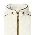 thumbnail image 4 of NE PEOPLE Women’s Quilted Vest – Lightweight Sleeveless Full Zip Up Casual Stand Collar Padding Gilet Jacket with Pockets NEWV40 White M, 4 of 7