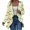 Green, variant on Women's Christmas Cardigan Fashion Casual Long Sleeve Plaid Snowflake Printed Open Front Outerwear Top for Holiday Celebrations & Daily Casual Styling Red M