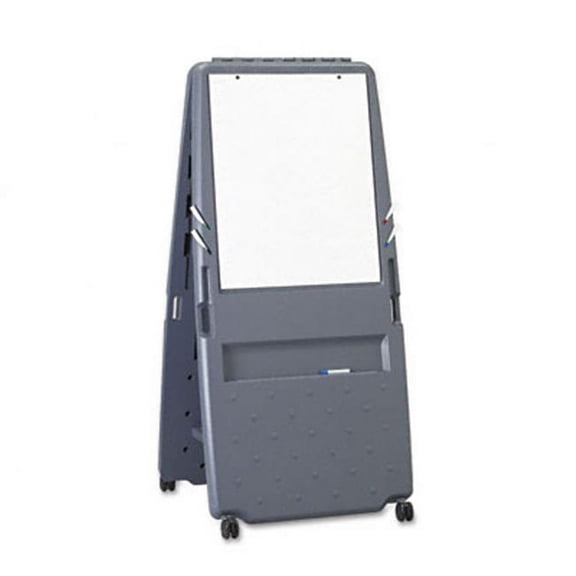 Presentation Flipchart Easel with Dry Erase Surface 33 x 28 Gray