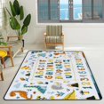 thumbnail image 3 of FREEAM Soft Kids Rug Dino Collection with Alphabet Area Rug Children Non Skid Animal Area Rug for Playroom & Nursery - 63x48 inch, 3 of 6