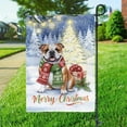 thumbnail image 3 of Merry Christmas Bulldog Snowy Winter with Gifts Tree Decorations Garden Flag 12x18in Double Sided Dog Lover Gifts Idea Outdoor Decor - 12020, 3 of 5