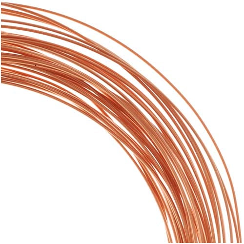 The Beadsmith NonTarnish Copper Half Round Craft Bead Wire 18 Gauge