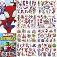 thumbnail image 2 of 1 pieza de tatuajes temporales de Spidey y sus increíbles amigos para fiestas de cumpleaños de niños, lindos tatuajes adhesivos decorativos, 2 of 5