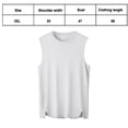 thumbnail image 2 of Camisetas deportivas sin mangas blancas para hombre, camisetas sin mangas para correr, camisetas sin mangas suaves y transpirables, 2 of 7