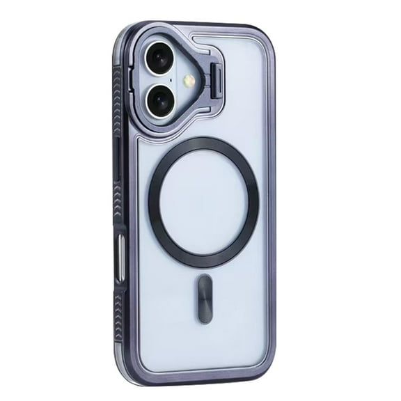 Case for iPhone 16 Pro Max/16 Pro/16 Plus/16, Supports Wireless Charging Shockproof Shell with Lens Stand Phone Case