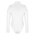thumbnail image 6 of STETMN Women's Off Shoulder Tops Slim Long Sleeve Shirts Sexy Mock Neck Beach Bodysuit, 6 of 6