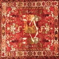 thumbnail image 1 of Ahgly Company Indoor Square Animal Orange Traditional Area Rugs, 6' Square, 1 of 1