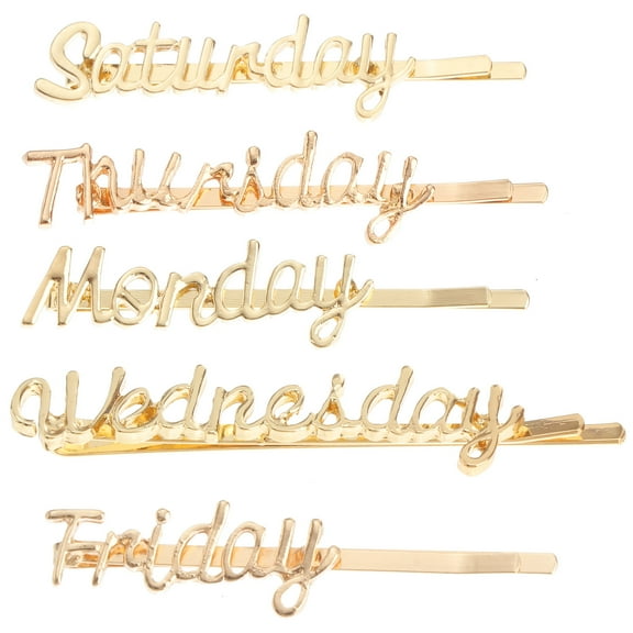 LOLIPPYY Set of 7 Golden Hair Clips for Women and Girls, Stylish Barrettes Hair Holding Accessories