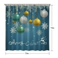 thumbnail image 5 of Shower Curtain for Bathroom Merry Christmas Classical Ball Snowflakes Bathroom Curtain Durable Fun Bath Curtain Hooks Included,72x72Inch, 5 of 5
