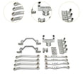 thumbnail image 6 of Almencla 1/16 RC Upgrades Kit Front and Rear Shock Metal Chassis Link Rods Steering Servo Mount for Model Truck DIY Modified argent, 6 of 7