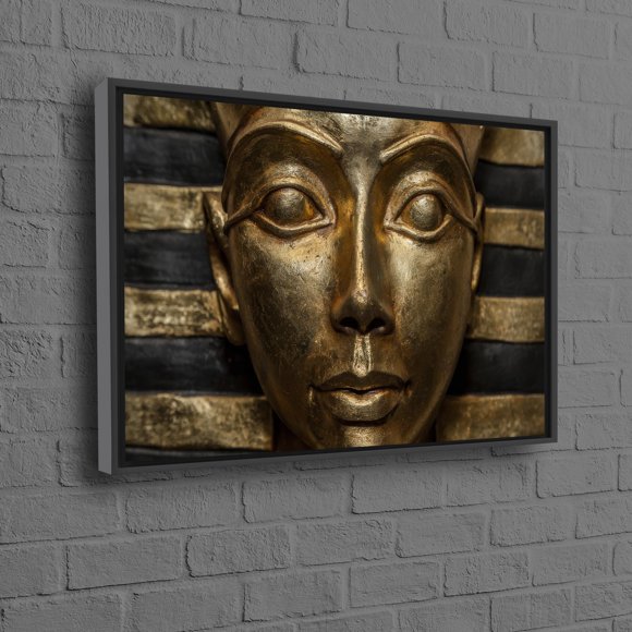 Art Moderne en Toile Pharaon Doré avec Décoration Murale 3D et Esthétique Égyptienne pour Cadeau Personnalisé